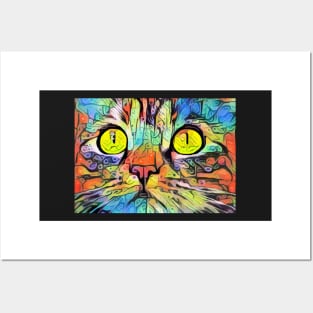 Abstract cat eyes Posters and Art